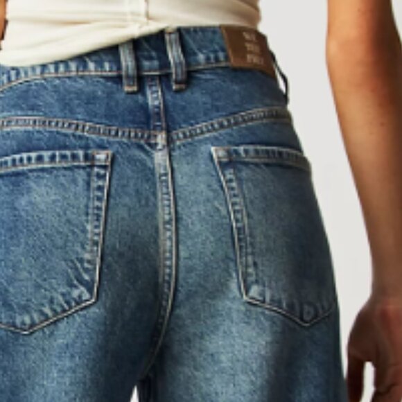 new Free People We The Free Final Countdown Cuffed Low-Rise Jeans ZERO 254 6M3T - Picture 8 of 15